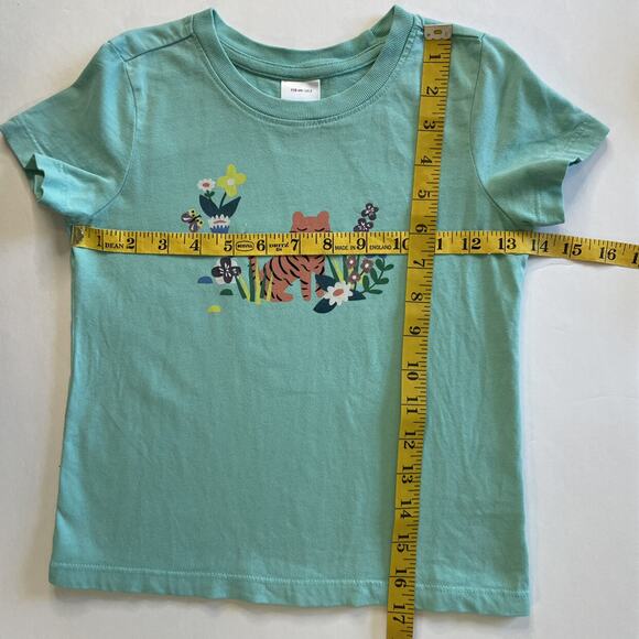 Hanna Andersson GirlsTiger And Butterflies Shirt Sleeve Tee Size 5 110cm - Picture 6 of 6
